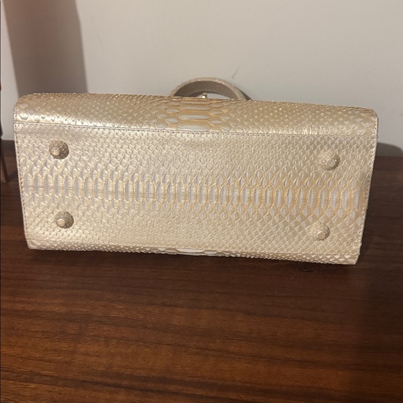 Custom White & Gold Python Handbag + Matching Wallet & Strap - Picture 9 of 9